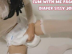 Cum With Me Faggot , Diaper Sissy JOI