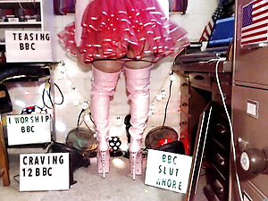 Video, song and pink sissy outfit requested by my sexy BLACK DADDIES at the Tgirl nightclub in Las Vegas.