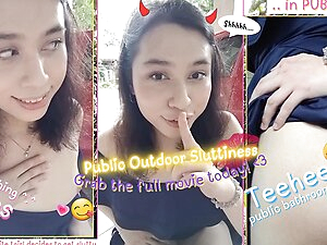 2 years ago, I made a video called "Outdoor Sluttiness". And it involved acting like a slut (as you could probably imagine). But I was never brave enough to actually flash my tits in that video. :'( That's about to change now as Outdoo