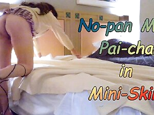 No-pan Maid Pai-chan in Mini-Skirt