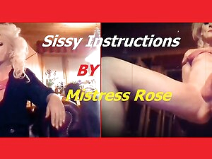 MissRose TS - LADY Shemale MISTRESS ROSE - Dominant Beauty Tells SISSY HOW to Please HER Big FAT CUM CLITTY And NATURAL TS TITS