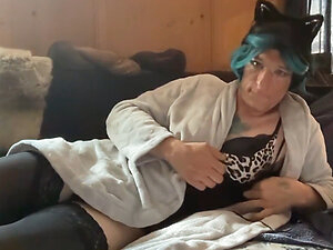 Transvestite sissy cam fun session