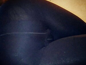my ass in black leggings