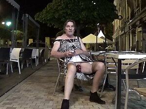 transgender travesti sounding dildo lingerie  outdoor  93a