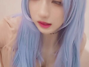 Crossdressing Videos that masturbate with blue hair